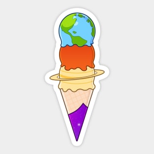 space ice cream Sticker